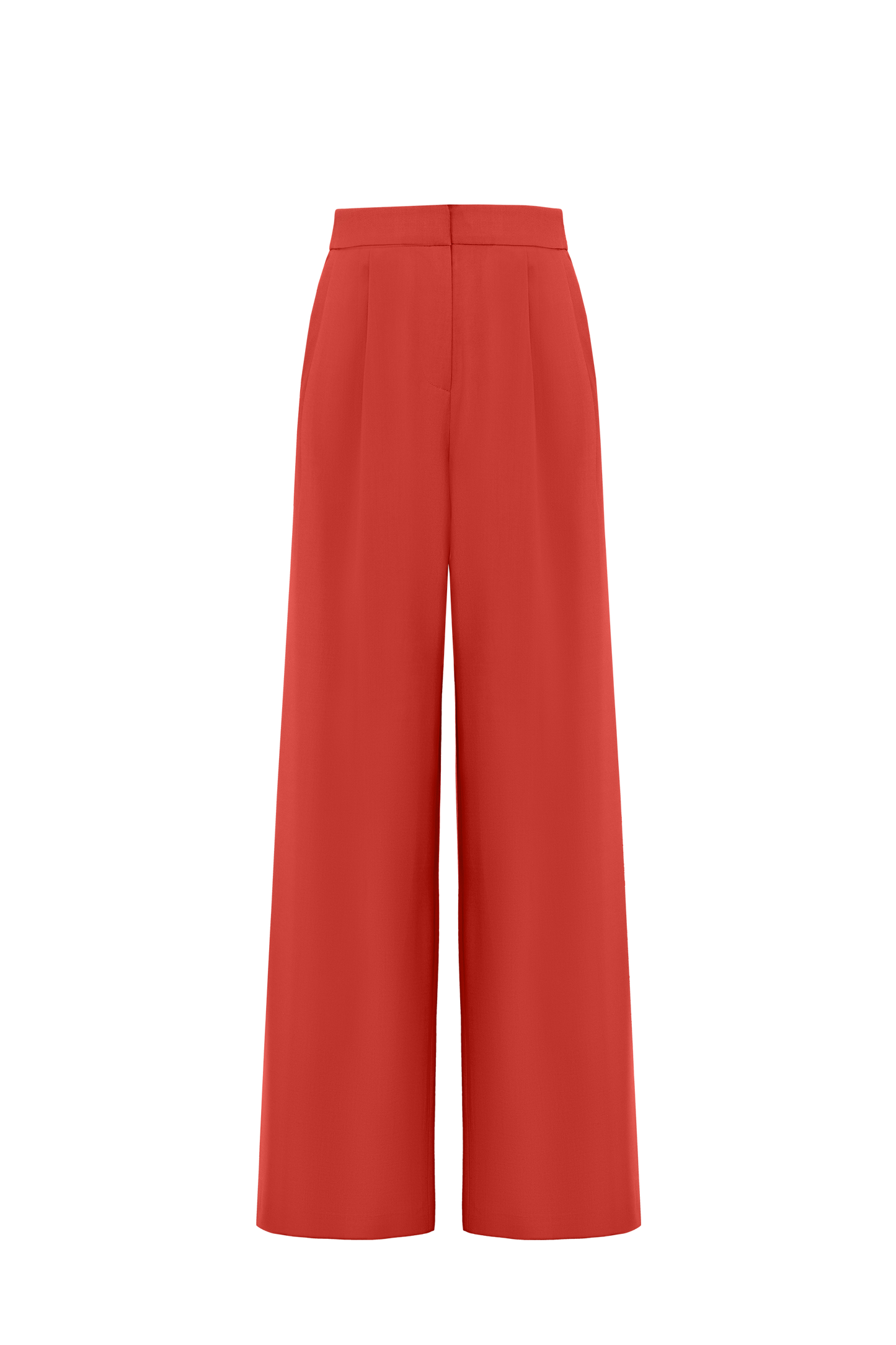 Брюки из Шерсти Красные